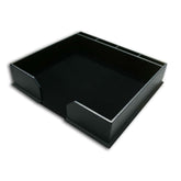 Black Leather 17 x 14 Conference Pad & Coaster Holder